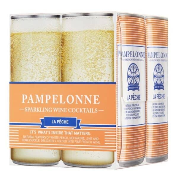 pampelonne sparkling wine cocktail peach - canned wine for sale online