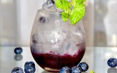 Blueberry, Mint, Lemonade Cocktail