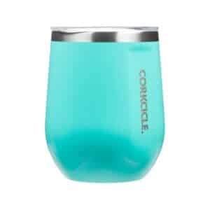 corkcicle stemless wine glass gloss turquoise - corkcicle for sale online