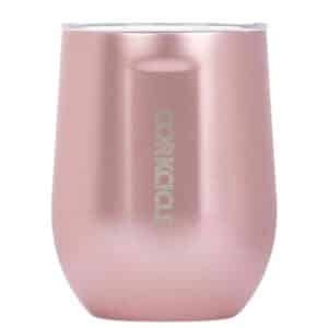 corkcicle stemless wine glass rose metallic - corkcicle for sale online