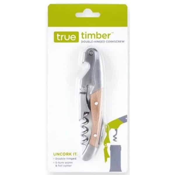 truetap double hinged wood corkscrew - barware for sale online