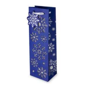 silver snowflakes wine bag - giftwrapping for sale online