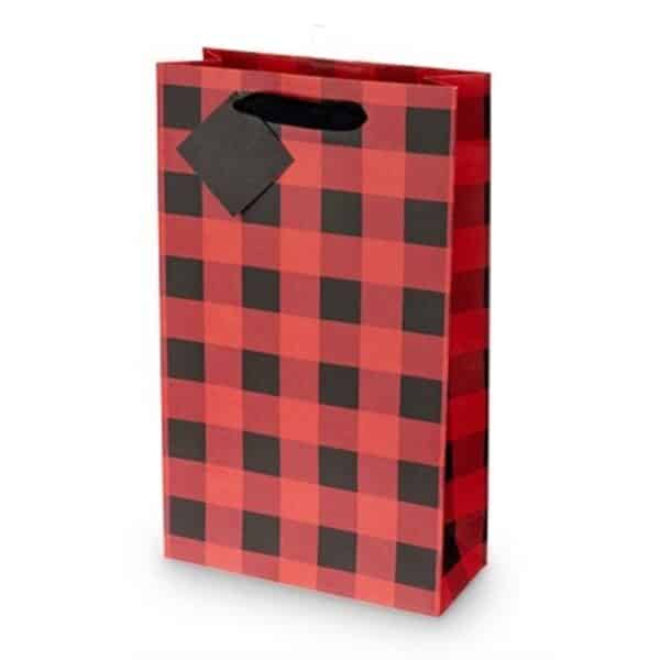 buffalo check two bottle wine bag - wine bags for sale online