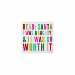 dear santa i was naughty it was so worth it cocktail napkins - cocktail napkins for sale online