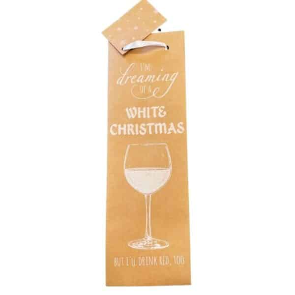 dreaming of a white christmas - wine bag for sale online
