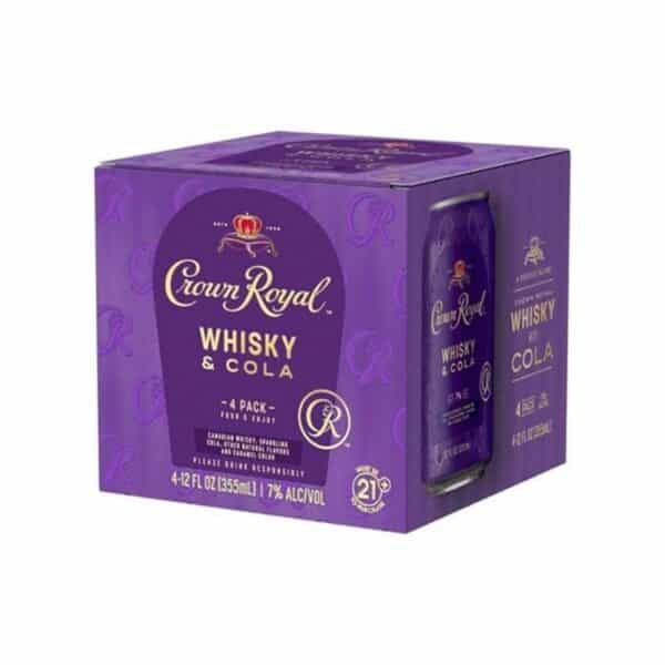 crown royal whiskey & cola cans ready to drink