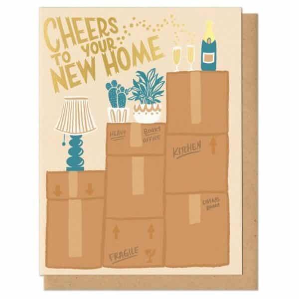 cheers to your new home greeting card - greeting cards for sale online