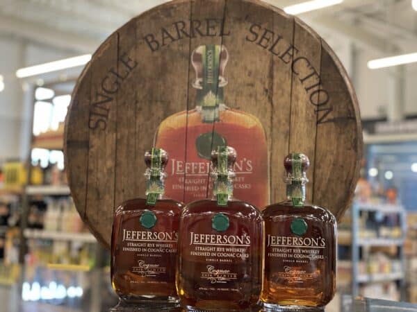 jefferson's rye whiskey aged in cognac barrels private label