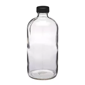 16 ounce clear boston bottle