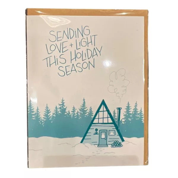 sending love and light this holiday season card